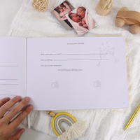 Ensemble de cartes de jalons de développement pour bébé et livre de souvenirs avec logo personnalisé, journal relié rigide pour nouveau-né, vente en gros d'usine OEM