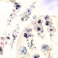 30 autocollants décoratifs en forme de fleurs pour le journaling et le scrapbooking DIY
