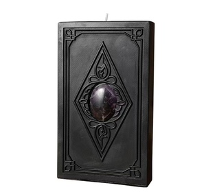 Vela de rituales con símbolo místico en relieve, directa de fábrica, OEM, para Wicca, brujería, meditación, caja de regalo, color morado empolvado personalizado - Product Image 2