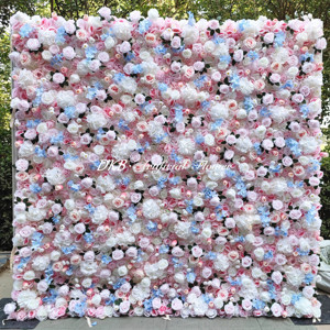 DKB 2024 arrotolare la parete del fiore arrotolare il rettangolo colorato arrotolabile la parete del tessuto della parete arrotola i <span class=keywords><strong>fiori</strong></span> artificiali <span class=keywords><strong>tenda</strong></span> della parete 8x8 piedi - Product Image 1