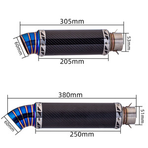 Silenciador de tubo de escape Universal para motocicleta con sistema DB Killer para Z900 R6 <span class=keywords><strong>CBR650F</strong></span> - Product Image 4