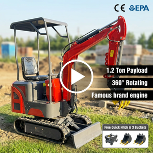 Miniexcavadora de 1.2 Toneladas con Diseño de Arnés de Cableado Impermeable y Antivibración para un Trabajo Confiable en Huertos y Viñedos - Product Image 1