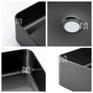 Lavabo de Baño, Lavamanos Artístico para Balcón, Lavabo de Acero Inoxidable 304 Dorado, Estilo Europeo, Lavabo Sobre Encimera - Product Image 6