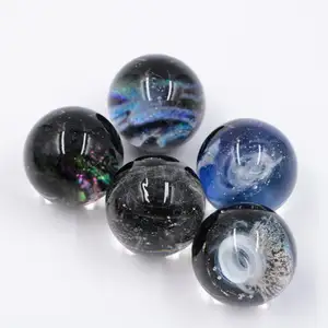 25Mm Vũ Trụ Không Gian Thiên Hà Dichroic Murano Lampwork Thủy Tinh Đá Cẩm Thạch