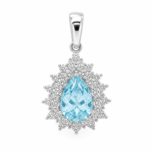 Joyería UM, Plata 925, Oro, Piedras Preciosas de Color Cultivadas en Laboratorio, Colgante Corona de Flores, Certificado NGTC, Unisex, Regalo de Aniversario o para Uso Diario - Product Image 1