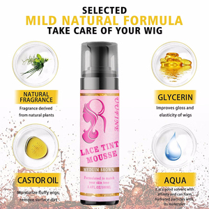 Uufine Private Label finitura naturale pizzo colore pizzo <span class=keywords><strong>tinta</strong></span> fusione Mousse per <span class=keywords><strong>capelli</strong></span> per le donne parrucca per <span class=keywords><strong>capelli</strong></span> pizzo - Product Image 3