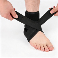 Attelle de cheville respirante et élastique à compression réglable pour le sport, protection anti-entorse et soulagement de la douleur