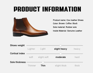 Bottes <span class=keywords><strong>Chelsea</strong></span> en cuir pour hommes, design tendance, personnalisables, haute qualité, pour soirée et affaires - Product Image 5