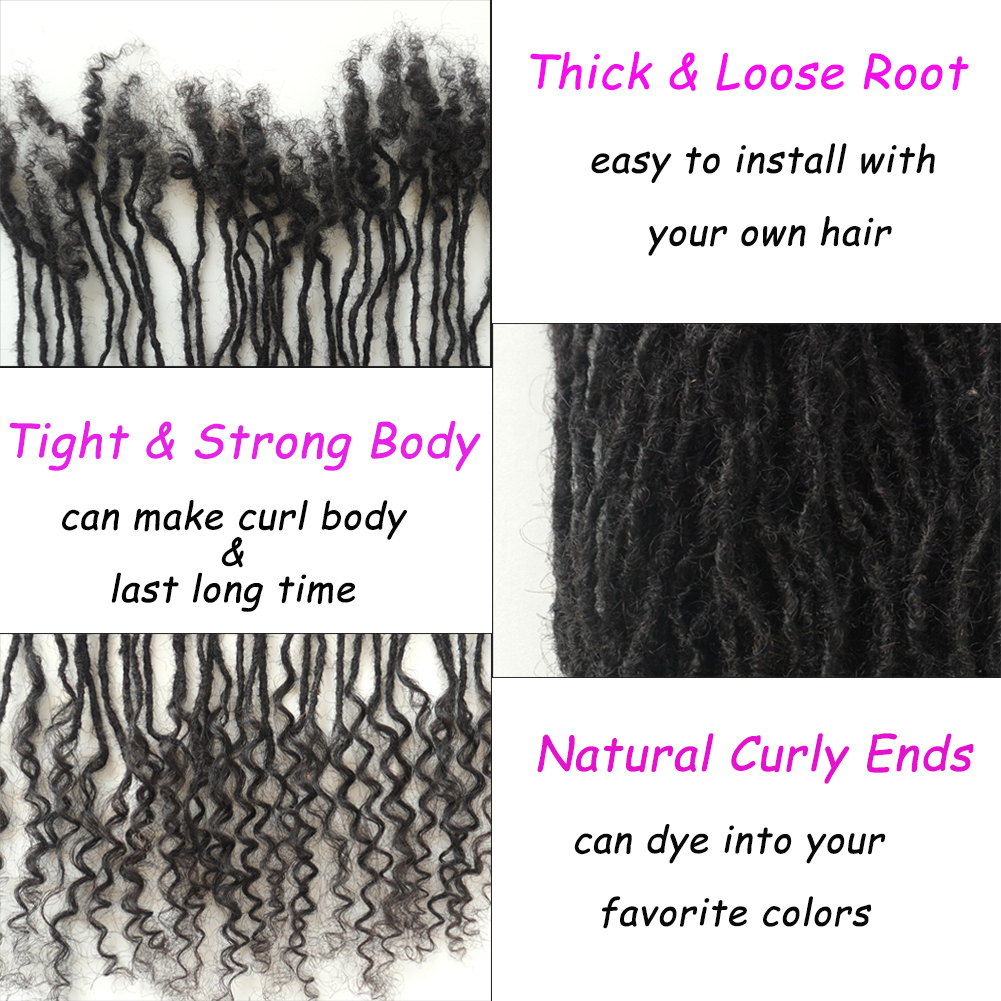 KAMA Customized Handmade Interlocked 0.1cm 0.2cm 0.4 cm Afro Kinky Curly Ends Microlocs for Locs and Twists Hair Styles Detail Section 3