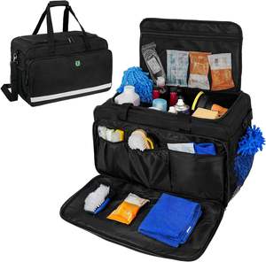 Free Sample <b>Travel</b> Tool Kit Storage Trunk Organizer <b>Wash</b> Cleaning Caddy Car Detailing <b>Bag</b> with Polisher Carry <b>Bag</b> - Product Image 5