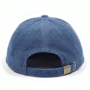 Casquette en velours côtelé non structurée à 5 panneaux avec logo brodé personnalisé OEM, fermeture snapback - Product Image 5