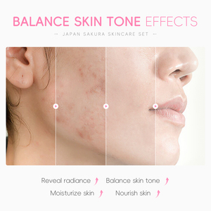 Ensemble de soins de la peau professionnel Laikou Japon 6 pièces Crème hydratante pour le visage Sakura Hydratante Anti-âge Éclaircissante Réparatrice - Product Image 6