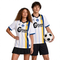 Camiseta de Fútbol Personalizada OEM Estilo Urbano Holgado con Hombros Caídos, Cuello Polo Acanalado, Estilo Vintage para Equipos