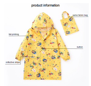 Enfant 100% Polyester Imperméable Enfants Imprimé Manteau De <span class=keywords><strong>Pluie</strong></span> Enfants <span class=keywords><strong>Veste</strong></span> De <span class=keywords><strong>Pluie</strong></span> <span class=keywords><strong>Fille</strong></span> Imperméable Coupe-Vent Imperméable Sac À Dos Place - Product Image 6