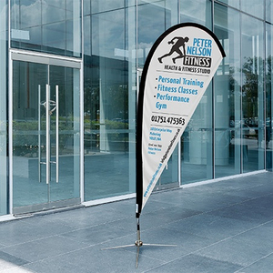 Набор для праздников с принтом перьев на заказ, двухсторонний Печатный флаг для рекламы, пляжный каплеобразный флаг - Product Image 5