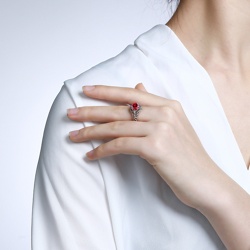 Silverly Anillo Cúpula Varias Filas Marcasita Plata 925 | Anillo Ancho Abovedado Plata Esterlina Estilo Art Déco Vintage Años 20 Banda Cónica | Joyas Piedras Preciosas Mujer | Pieza Declaración Gótica