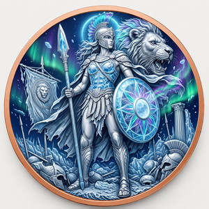 Pièce de monnaie Spartan Guerriers de l'Histoire en Cuivre Pur 999 de 1 oz, Relief 3D, Coloration UV, Effet Proof-like, Art Métallique Légendaire - Product Image 4
