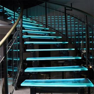 Plancher/Escalier <span class=keywords><strong>en</strong></span> <span class=keywords><strong>verre</strong></span> creux antidérapant avec éclairage LED et structure <span class=keywords><strong>en</strong></span> <span class=keywords><strong>verre</strong></span> feuilleté trempé - Product Image 5