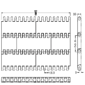 Fabriek Aangepaste Transportband 12 "14'' 18 Inch Plastic Modulaire Riem Helling Transportband Voor Golfkarton Food Grade - Product Image 5