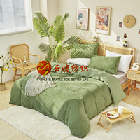 Ensemble de literie en velours et Polyester doux et moelleux, housse de couette en tissu