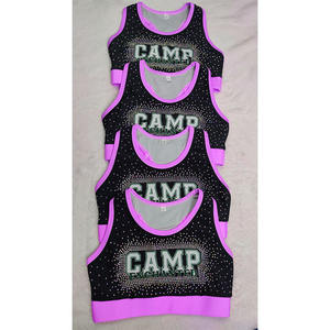 Cheerleading Buyer Show Full Custom Cheerleading Bra e Shorts Esporte Conjuntos Free Design Suas Próprias Meninas Cheer Practice Wear - Product Image 6