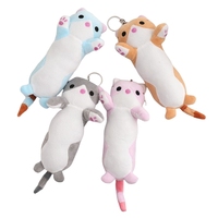 Jouets en peluche, figurines en peluche, pendentifs de sac, breloques, accessoires, cadeau pour enfant, poupées pour machine à griffes, chat long, mini peluche kawaii, porte-clés en peluche