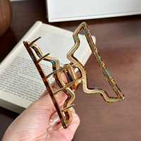 Barrette à cheveux en métal en forme de vague française, acide acétique, romantique, douce, accessoires pour cheveux pour femmes, creuse, élastique, durable, barrettes à cheveux pour filles