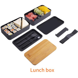 Boîte à lunch de haute qualité avec couvercle en bois de bambou écologique, réutilisable et étanche - Product Image 3