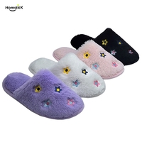 Chaussures à bout fermé pantoufles maison douce fleur pantoufles en mousse à mémoire confortable rose chambre pantoufles intérieur extérieur