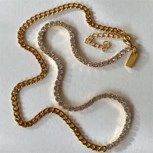 ชุดเครื่องประดับสร้อยคอเทนนิสสแตนเลสแบบขายส่งสำหรับผู้หญิง - Product Image 1