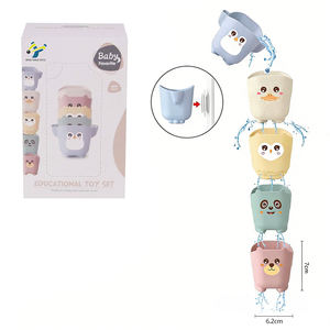 Gobelet de rangement pour salle de <span class=keywords><strong>bain</strong></span>, motif animal de dessin animé, <span class=keywords><strong>ventouse</strong></span>, impression de logo, gobelet empilable, jouet de puzzle pour enfants, jouets de <span class=keywords><strong>bain</strong></span> pour bébé - Product Image 1