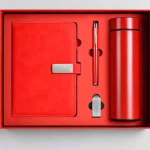 Corporate Leather <b>Notebook</b> Pen Gift Sets With Water Bottle Customizable Luxury <b>A5</b> Diary Note Book Gift Box With USB - Product Image 4
