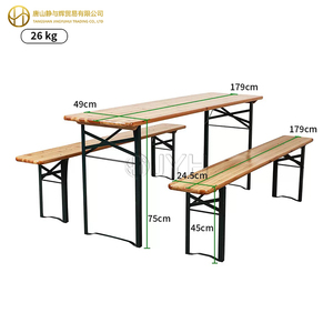 Set <span class=keywords><strong>Tavolo</strong></span> e Panche <span class=keywords><strong>Pieghevoli</strong></span> in Legno Stile Tedesco per Picnic, Giardino, <span class=keywords><strong>Birreria</strong></span>, Patio, BBQ ed Eventi - Product Image 3