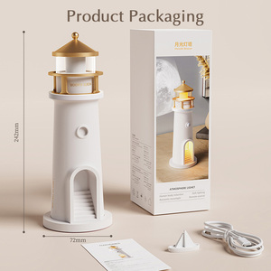 Telecomando luna camera da letto per bambini decorazione faro torre 3D Led luce notturna ricaricabile proiettore per i bambini - Product Image 6