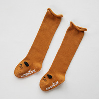 Automne et hiver nouveau bébé bas Point colle antidérapant Curling bouche lâche enfant en bas âge genou chaussettes hautes