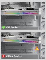 Support de carte graphique anti-affaissement upHere, support GPU réglable, support magnétique 80 mm, support de carte graphique argenté