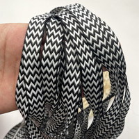 Cordon plat en polyester Jacquard personnalisé de 1.5 cm, couleur ethnique, pour sacs, vêtements, chaussures, textiles d'intérieur