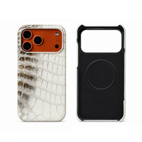 Étui de téléphone portable personnalisé à motif crocodile de l'Himalaya, dissipation de chaleur, adapté à l'iPhone, étui de téléphone portable semi-enveloppant