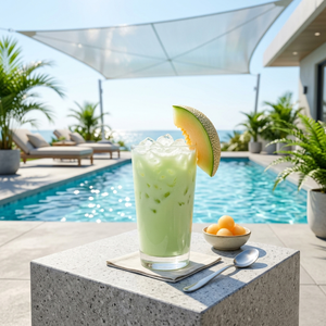 Poudre de thé au lait Boba au melon vert de Taïwan sans conservateur, en carton, OEM, moins de déchets, compatible avec les garnitures - Product Image 3