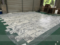 Carreaux de sol blancs Arabescato en marbre, 12 pouces x 12 pouces (305 x 305 mm)