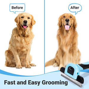 Spazzola per cani a pelo corto spazzola per lo spargimento di peli corti per pettine per la toelettatura Deshedder altamente efficace - Product Image 5