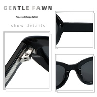 Vente en gros de nouvelles lunettes Tr90 Lunettes de soleil polarisées à monture Lunettes de soleil personnalisées avec logo tendance en acétate Protection des lunettes de soleil pour femmes et hommes