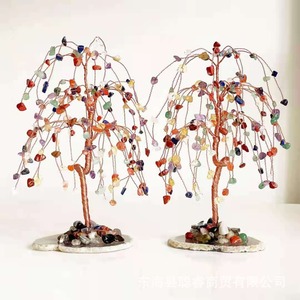 Arbre à argent en cristal Congrui, forme saule pleureur, décoration naturelle faite à la main pour la maison - Product Image 5