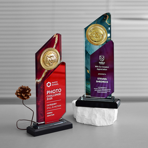 Trofeo de Cristal Artificial con Impresión UV Personalizada - Premios de Honor para Reuniones Anuales y Aniversarios con Personalización de Color - Product Image 3