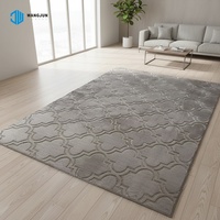 100% Polyester Raschel Nerz Geprägte Teppiche 3D-Muster Prägung Bodenmatte Wohnzimmer Schlafzimmer Rutschfester Teppich Deko-Teppiche