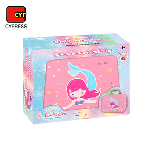 DIY Juguetes Little Princess Cute pink Mermaid Eye Shadow Nail Polish Beauty Cosmetic Set Pretend Play House Toys for Girls - Product Image 6