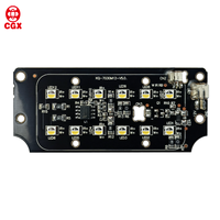 Carte PCBA LED blanche + infrarouge 3030, distance IR >15m, entrée 12V, composants d'éclairage de vision nocturne pour caméra de sécurité CCTV