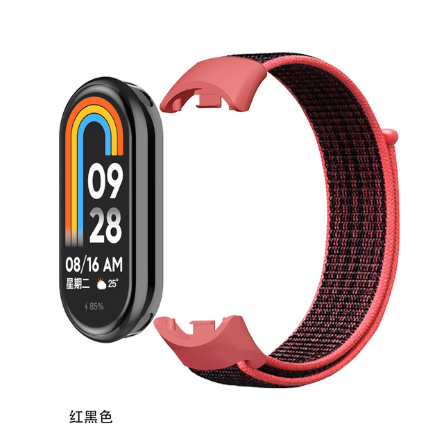 New Fabric Woven Smartwatch Band Soft Breathable Sports Nylon Loop Smart Watch Strap for Xiaomi Mi Band 9/8/7/6/5/4/3