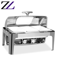 Smartlzl — chauffe-plat rond en argent, cuisine, marmite pour service, france, plats à hacher, buffet, durban