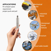 Micro Actuador Lineal de CC 24V 20KG, Carrera de 20mm, Diámetro Exterior de 16mm, Tubo Interior de 9mm, Motor Eléctrico para Robótica, Proyectos de Modelismo Electrónico DIY